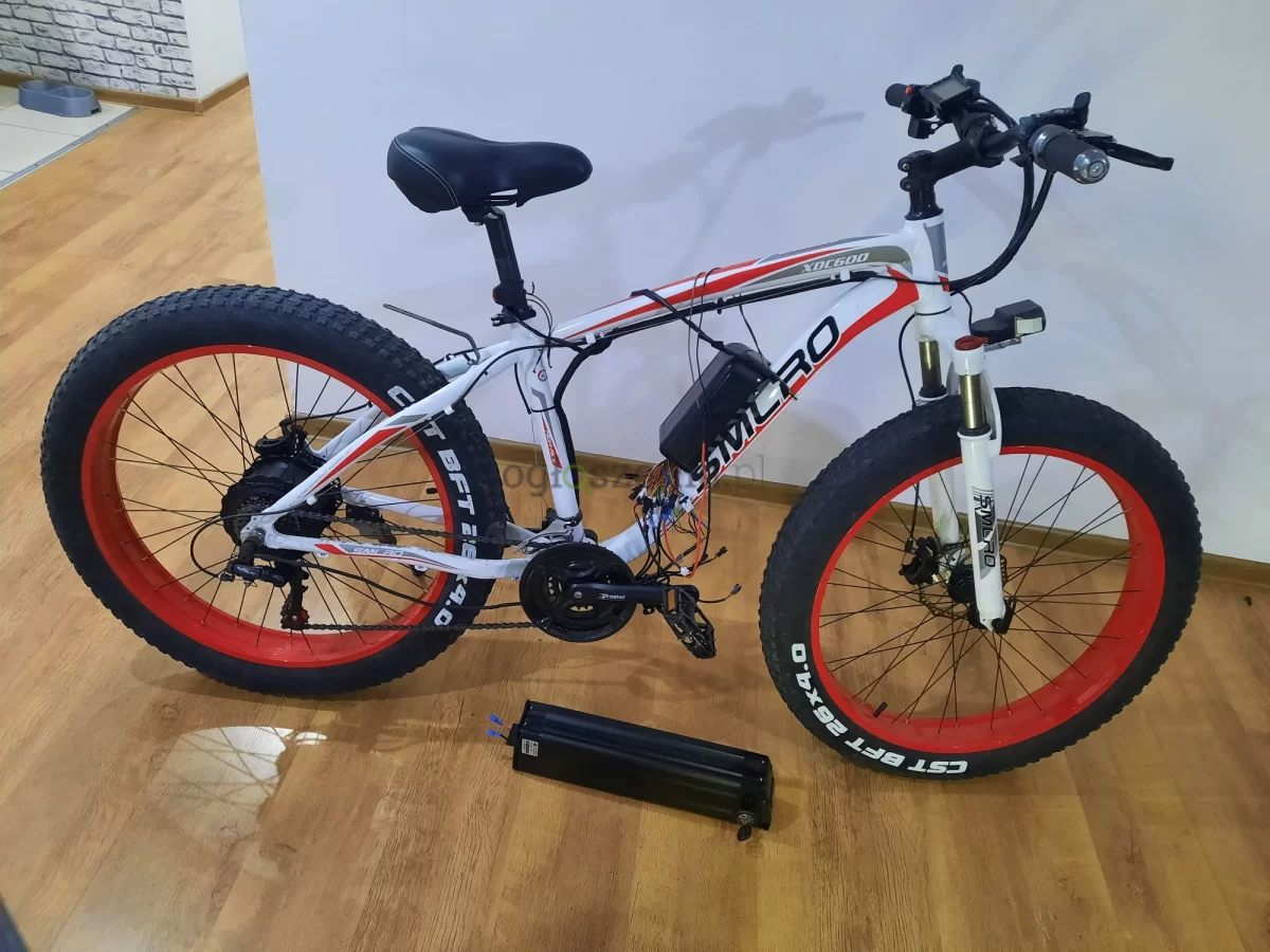 Mocny Rower elektryczny 800W fat bike 48v