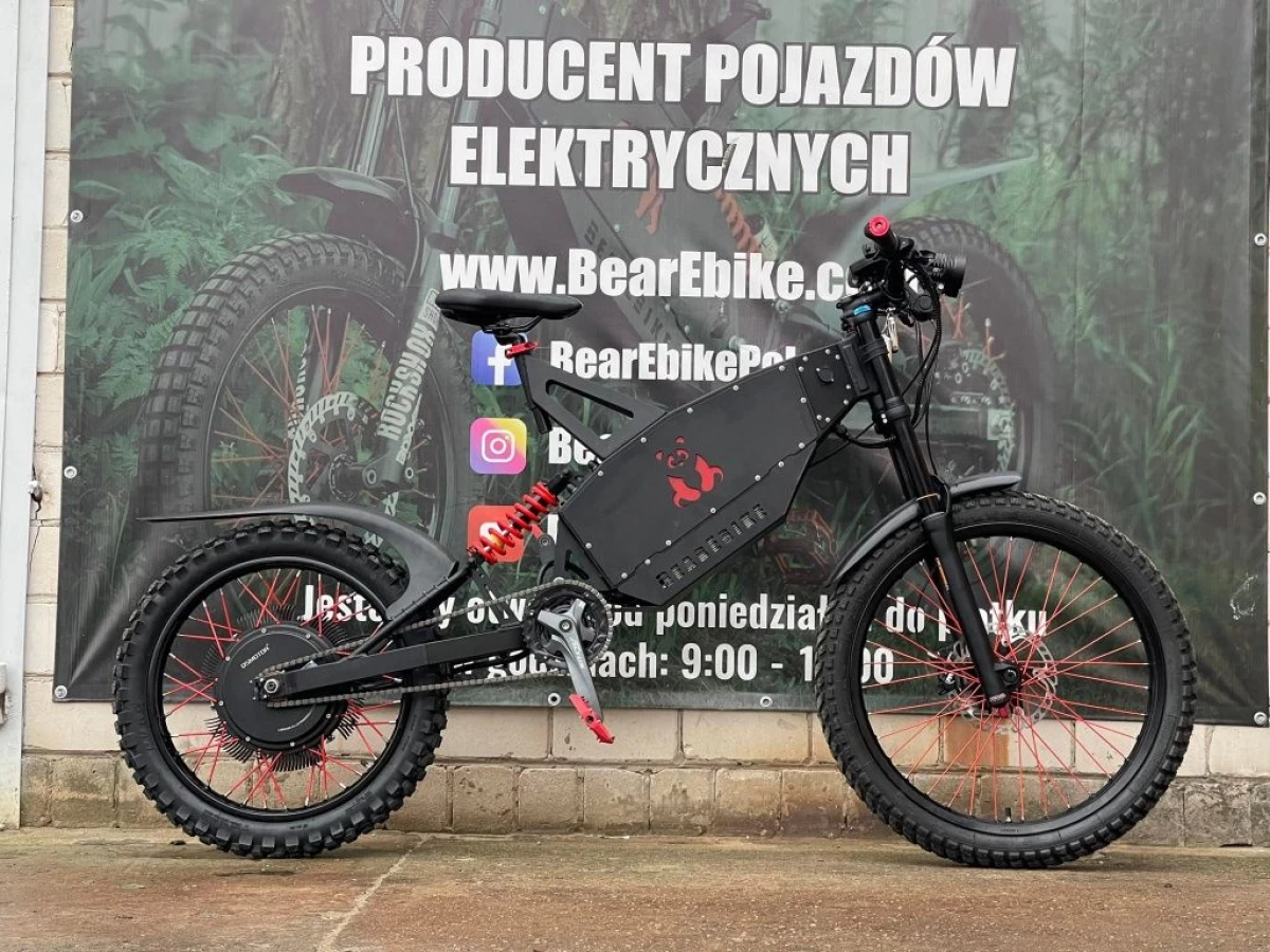 Najmocniejszy rower elektryczny Bearebike russell nitro 12000kw