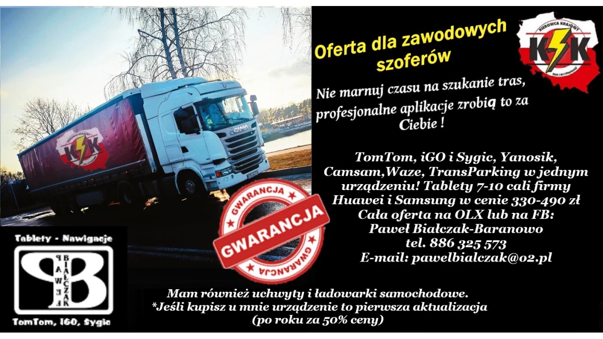Czytelne i gotowe do użycia tablety z nawigacją.