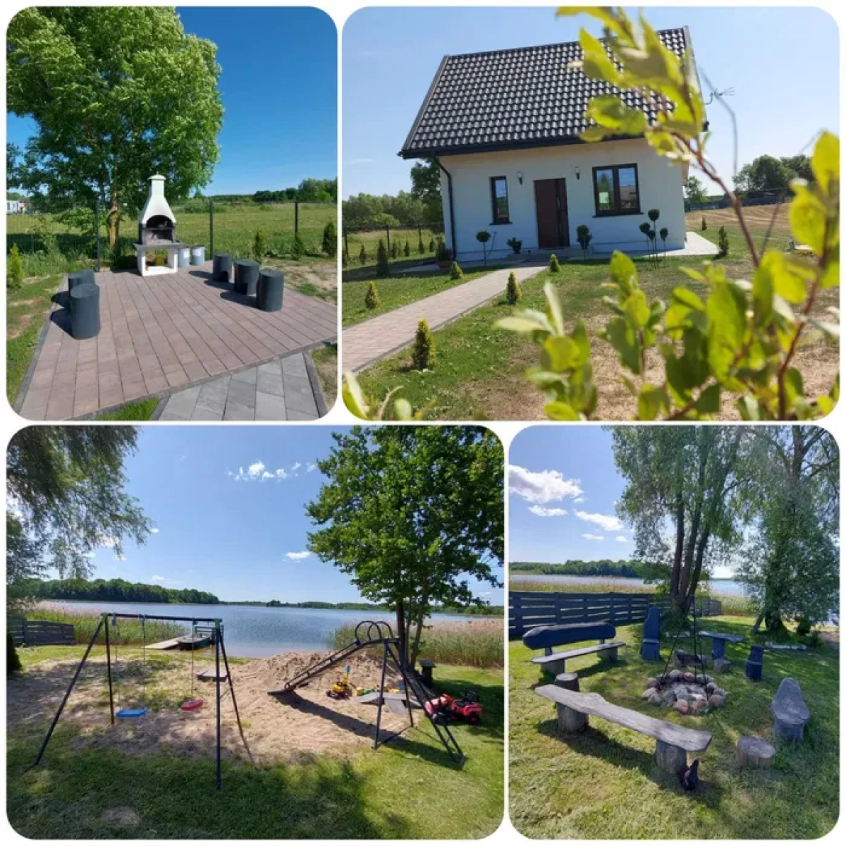 Domek na Mazurach jezioro prywatnalinia brzegowa ( plaża ) altana grill + owerek wodny