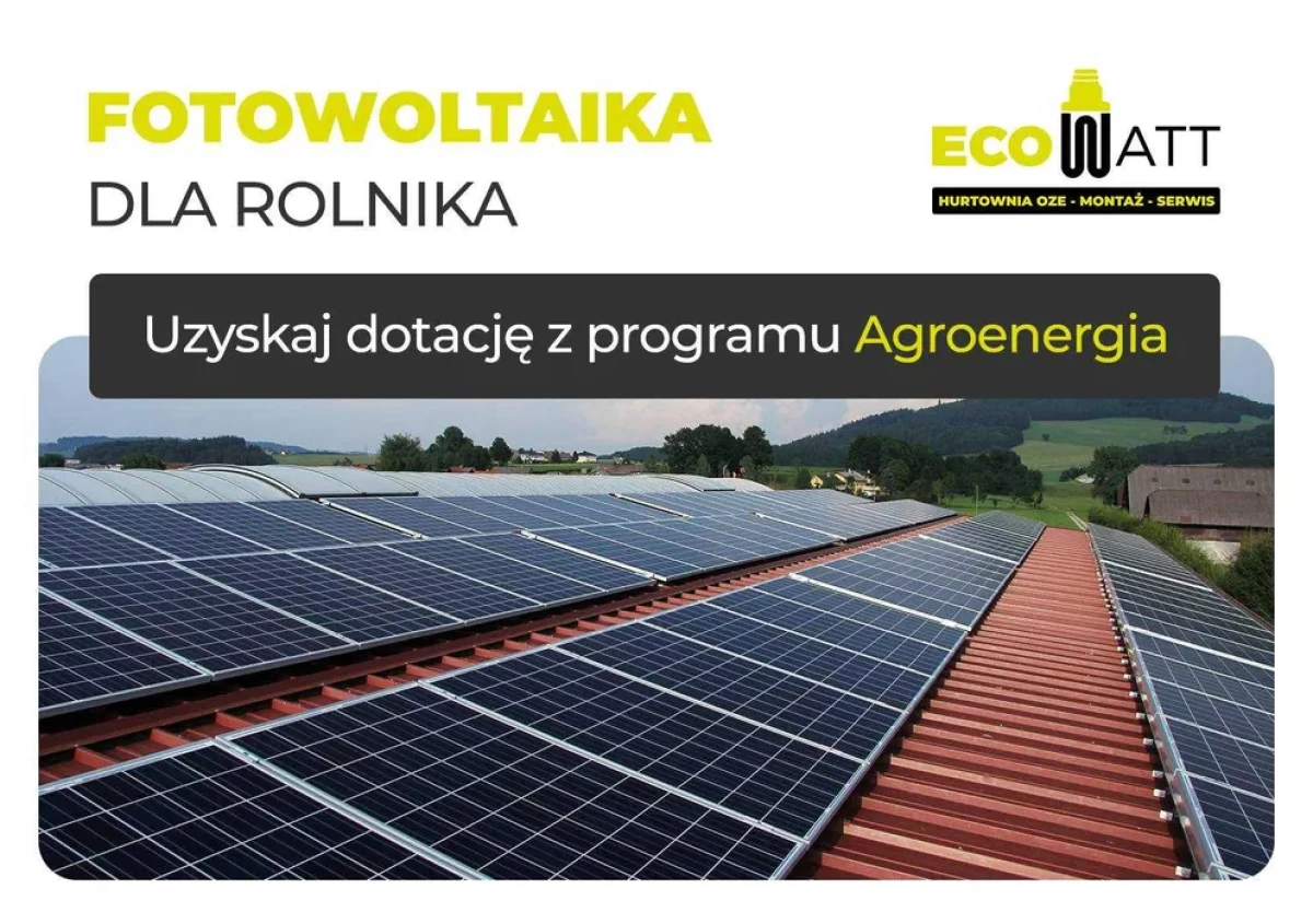 Montaż instalacji fotowoltaicznej 10,01 kW od 32 999 zł dla Rolników