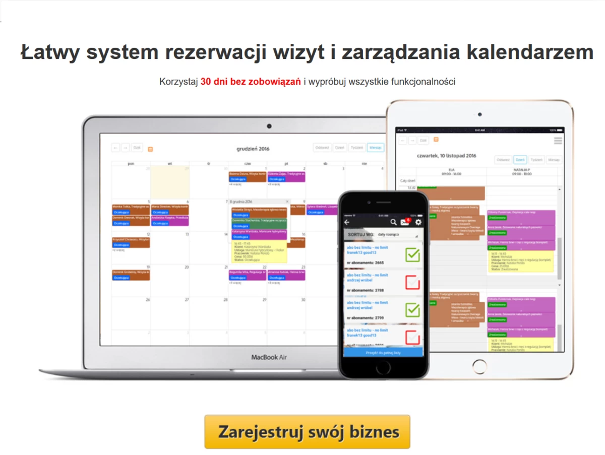 Sprzedam system rezerwacji wizyt z aplikacją mobilną