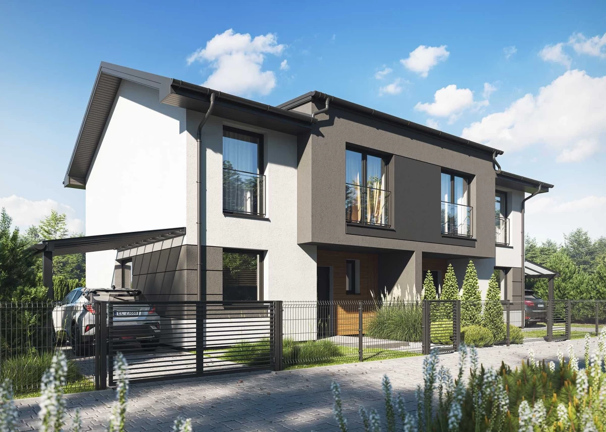 Dom bliźniak 95 m2 ogórdek 500m2 Wiskitno Kolumny/Ziemianska