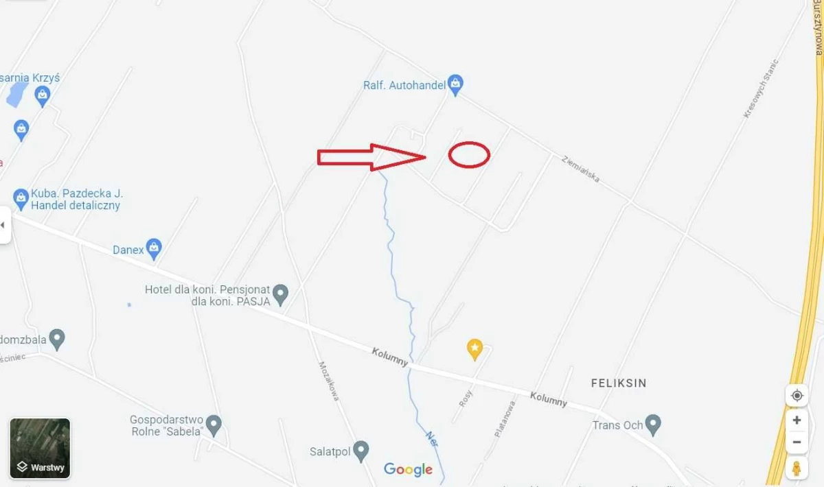 Dom bliźniak 95 m2 ogórdek 500m2 Wiskitno Kolumny/Ziemianska