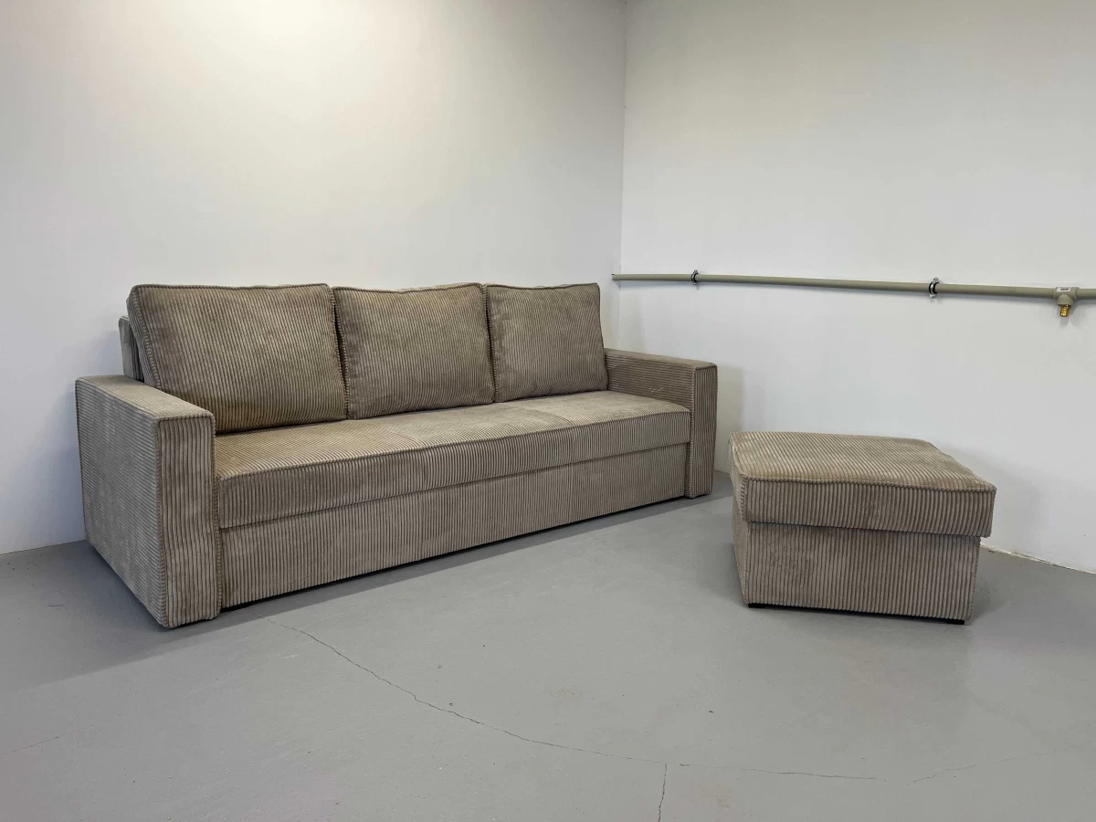 Kanapa Sofia. Wersalka, łóżko, sofa sztruksowa. Automat DL, Pojemnik!