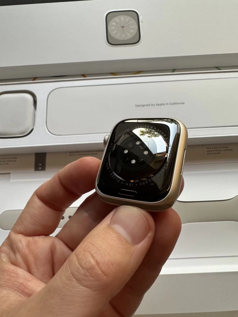 Apple Watch 8 GPS 45mm Starlight Gwarancja Idealny