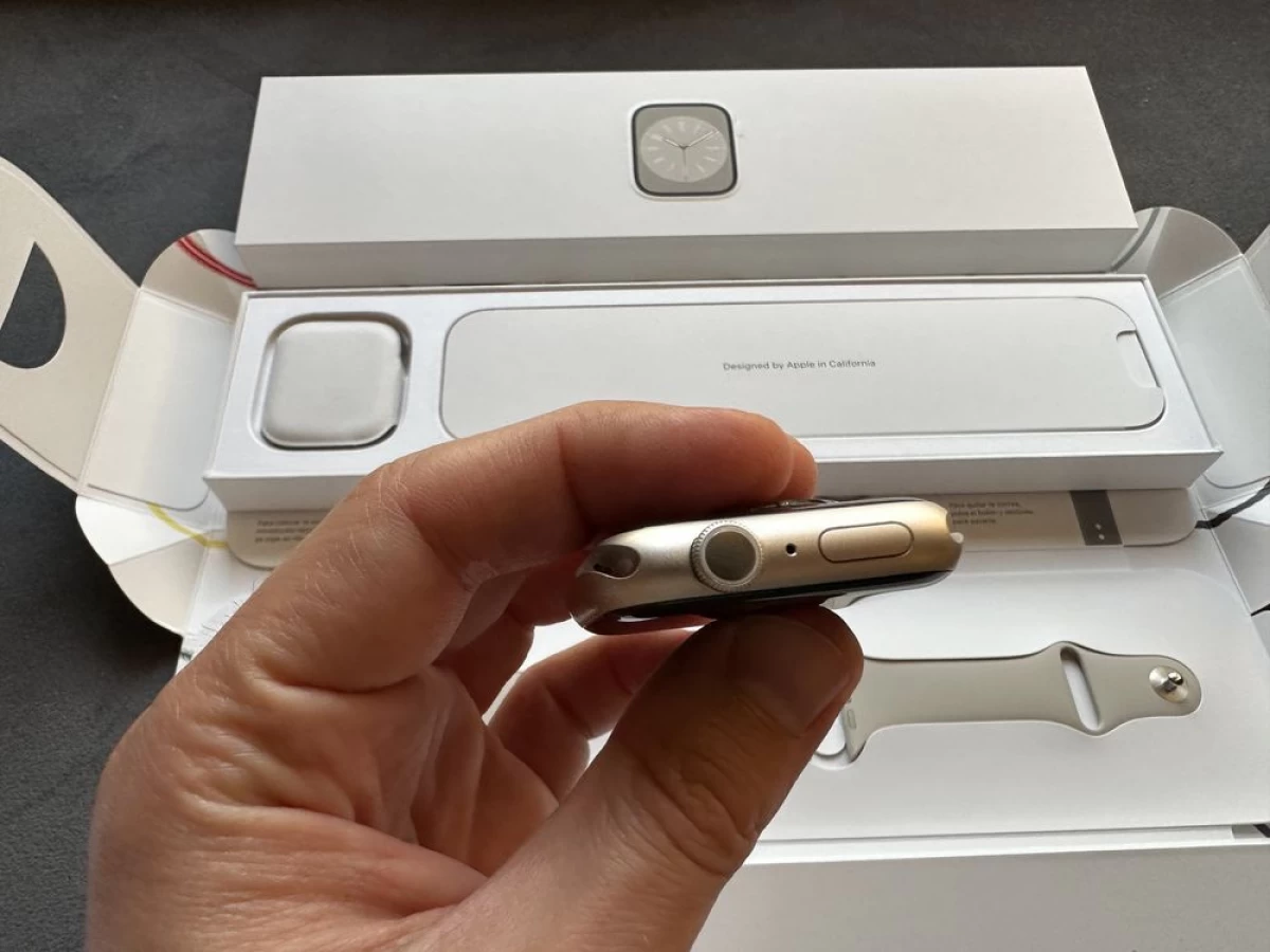 Apple Watch 8 GPS 45mm Starlight Gwarancja Idealny