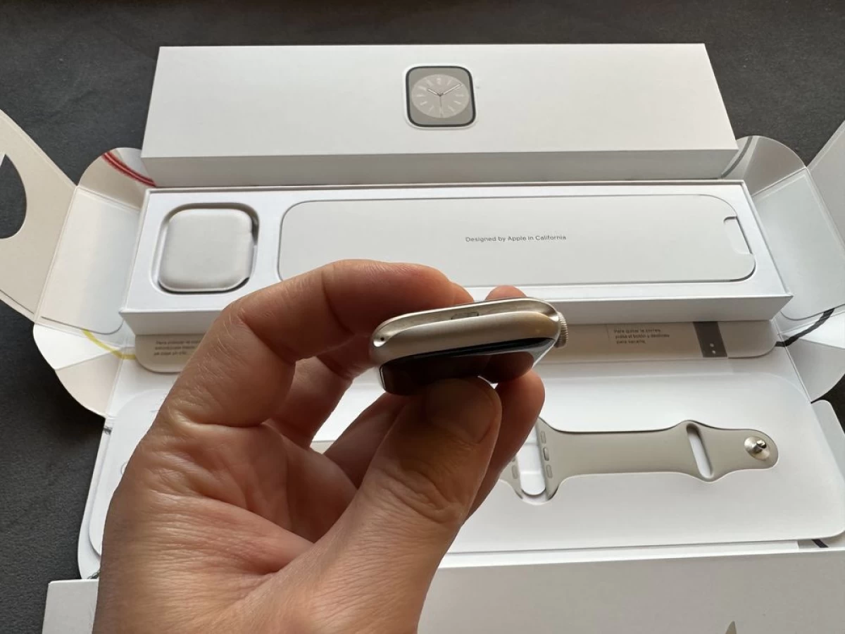 Apple Watch 8 GPS 45mm Starlight Gwarancja Idealny