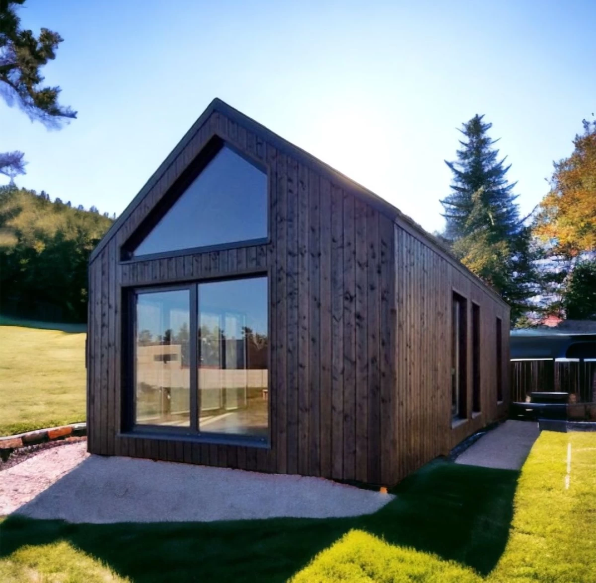 Domek mobilny całoroczny 10m x 4,5m , Nowoczesna stodoła , Tiny House