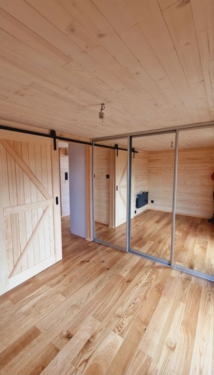 Domek mobilny całoroczny 10m x 4,5m , Nowoczesna stodoła , Tiny House