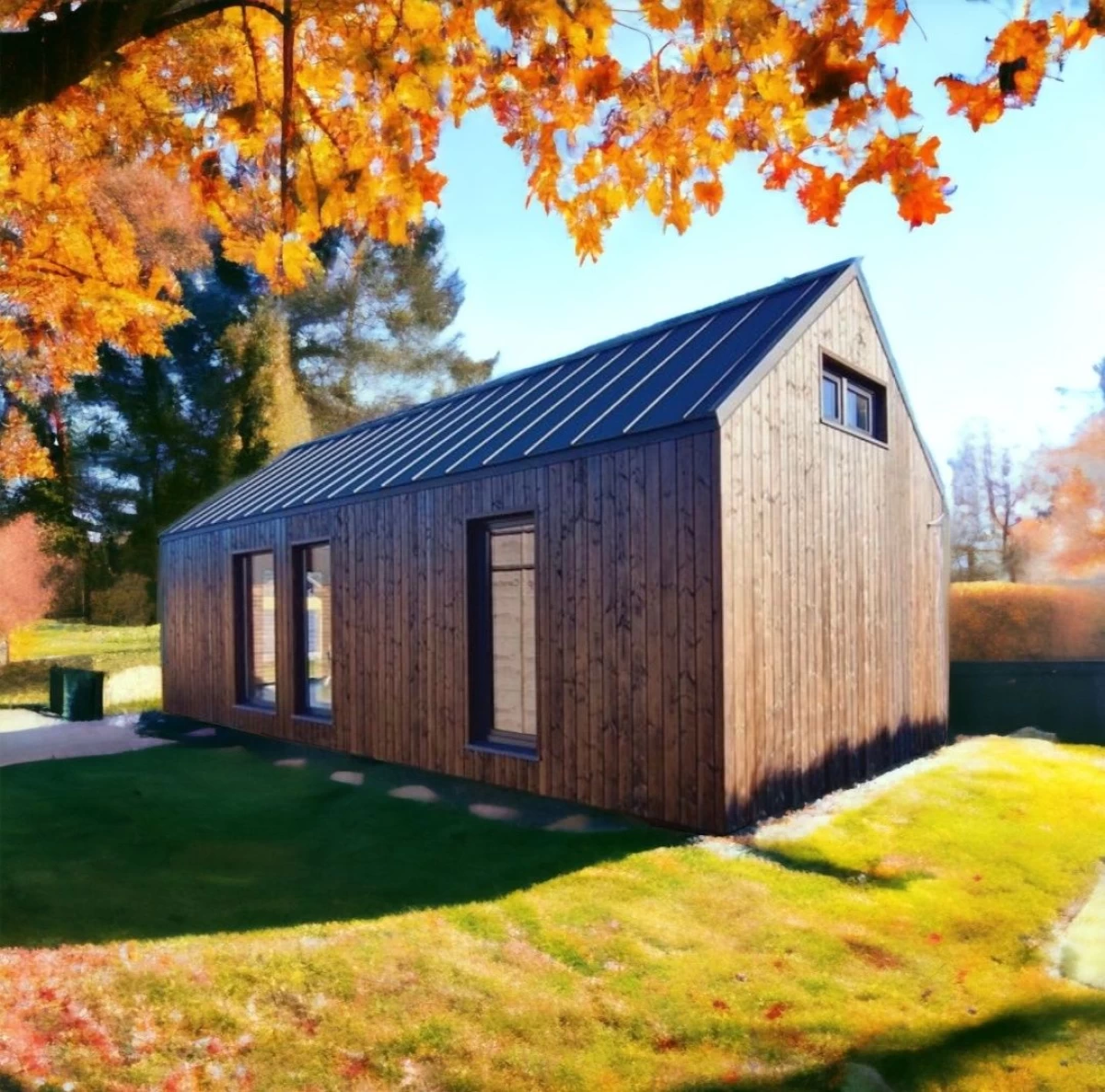Domek mobilny całoroczny 10m x 4,5m , Nowoczesna stodoła , Tiny House