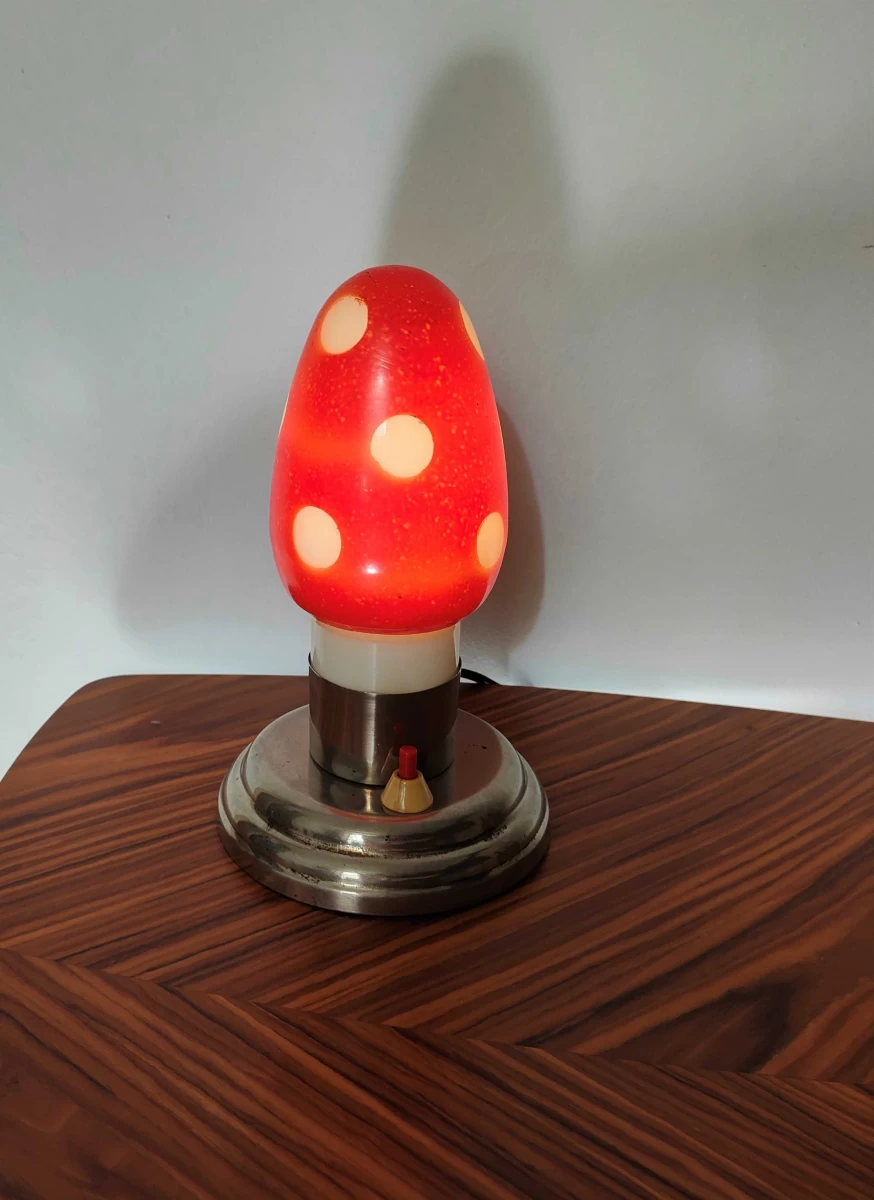 Lampa, lampka Grzybek, art deco, lata 30, PRL, vintage