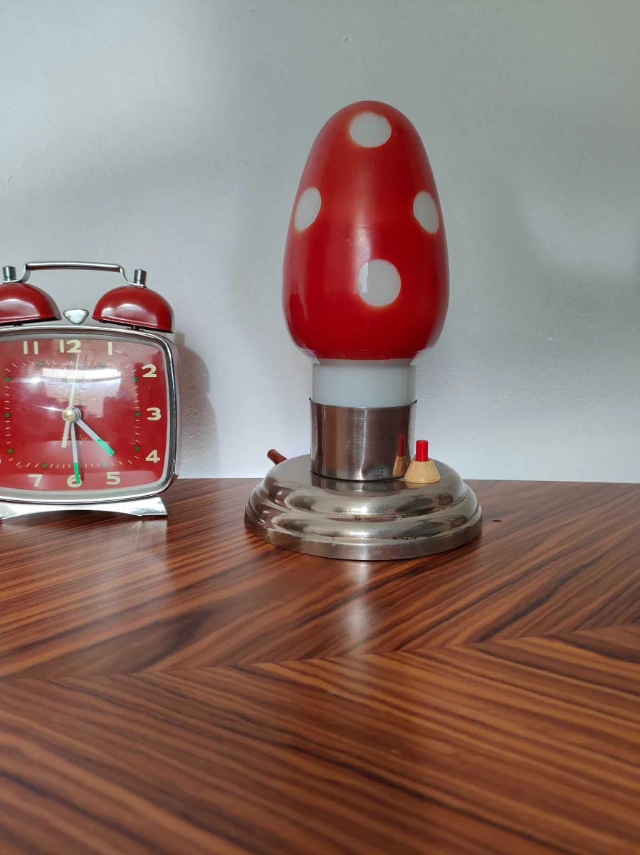 Lampa, lampka Grzybek, art deco, lata 30, PRL, vintage