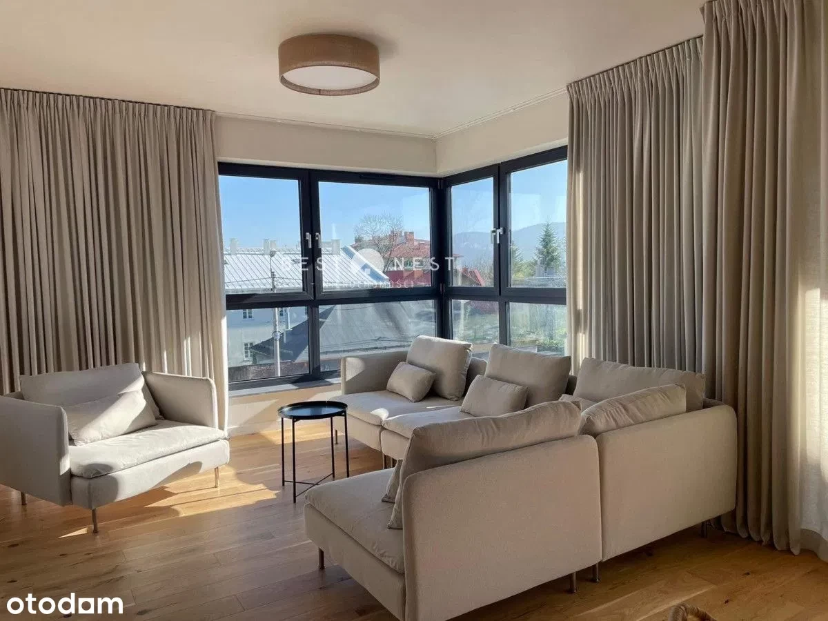 Luksusowy urządzony apartament z widokiem na góry