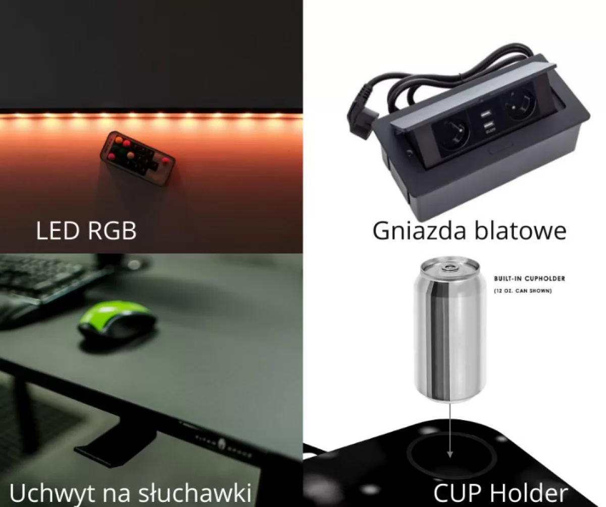 Biurko gamingowe Biurko dla gracza Biurko komputerowe