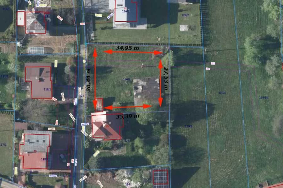 Działka na sprzedaż Jasło ul. im. Stefana Żeromskiego - dom fundament