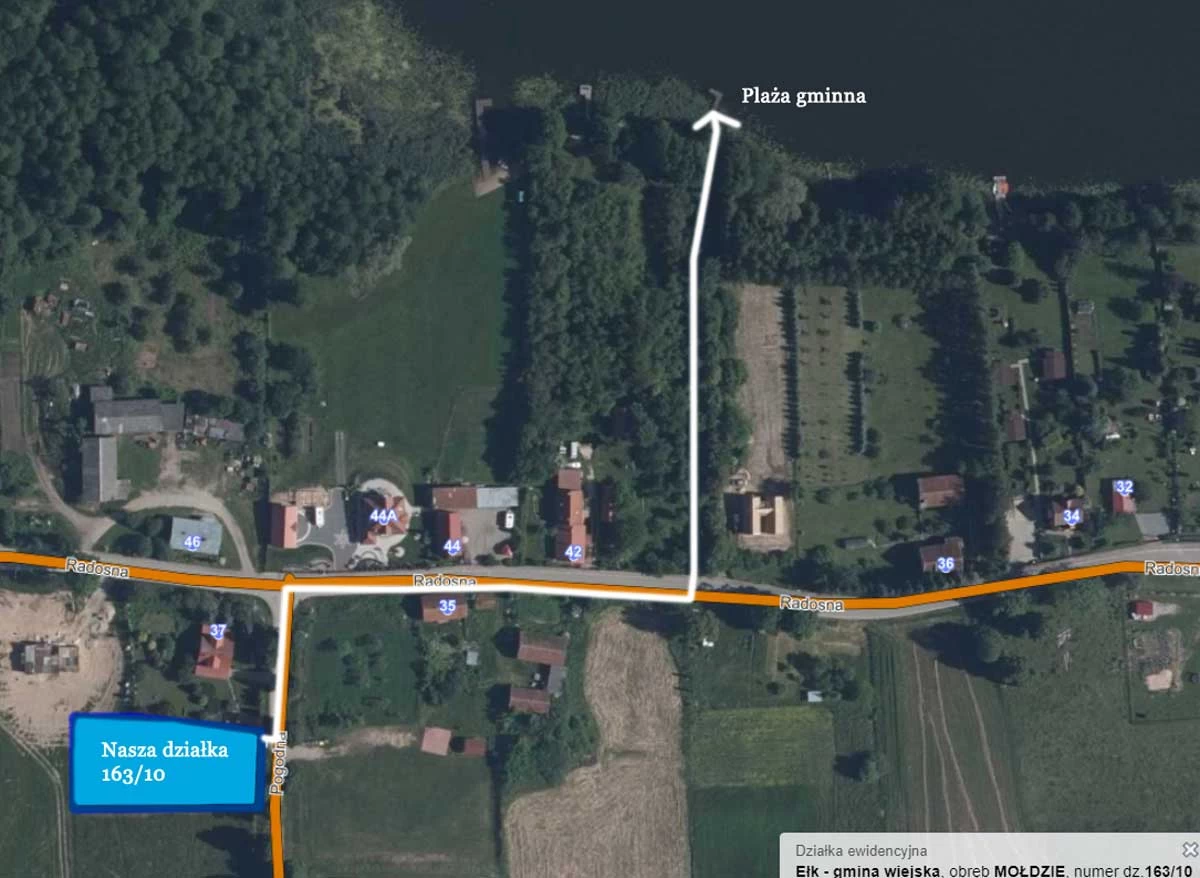 Działka na Mazurach - 300 metrów do plaży gminnej