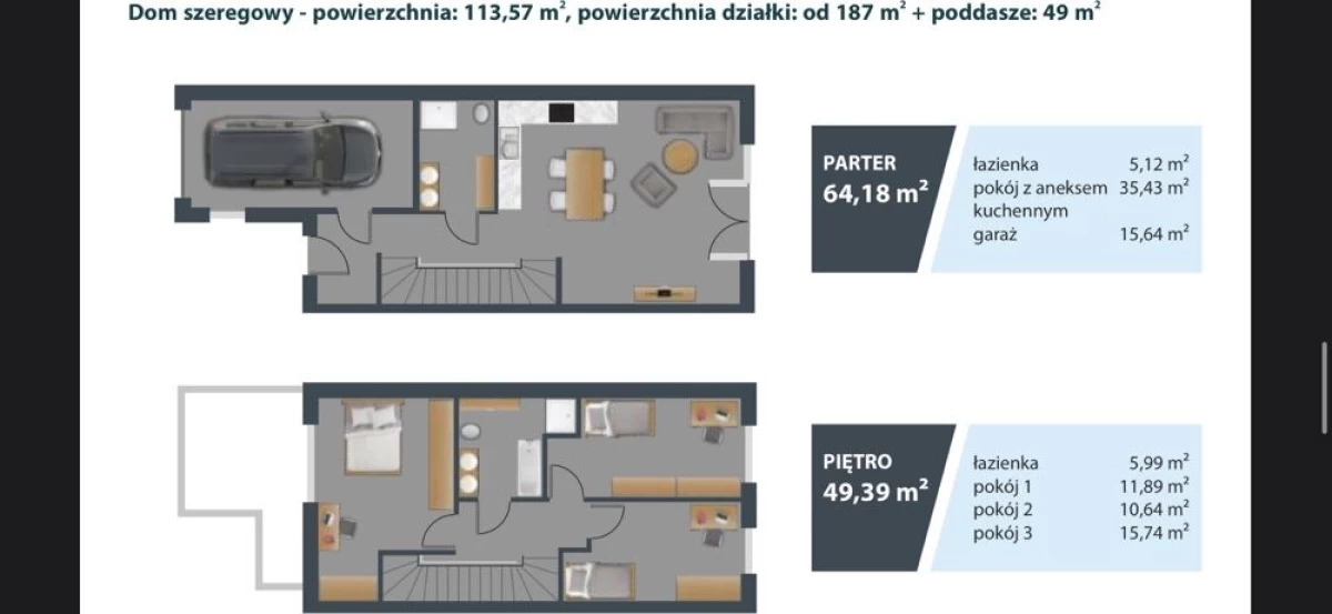 Sprzedam Dom szeregowy 4 pokoje, działka Opole, garaż, centrum