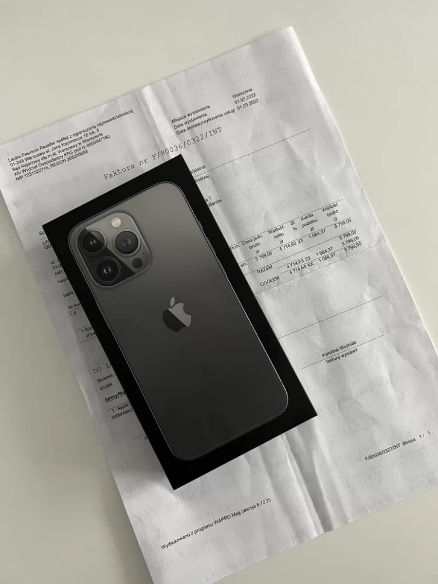 Fabrycznie Nowy Zaplombowany IPHONE 13 PRO 128 GB- PL DYSTRYBUCJA