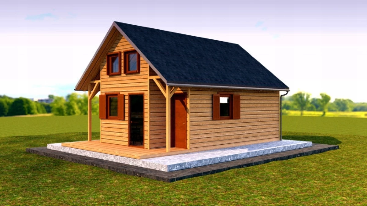 Domek drewniany letniskowy całoroczny 4m/5m 20mm Sprzedam