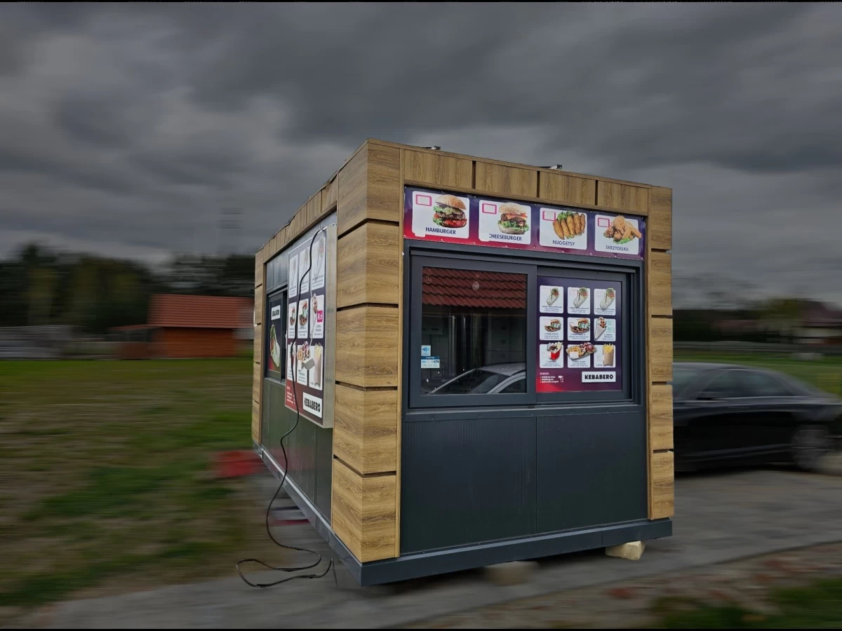 Sprzedam Budka gastronomiczna, kontener z oknami, gotowy biznes kebab foodtruck Janików