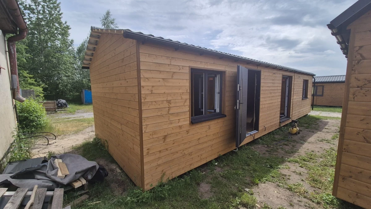 Sprzedam dom modułowy 12m/4m w pełni ocieplony z kompletną łazienką