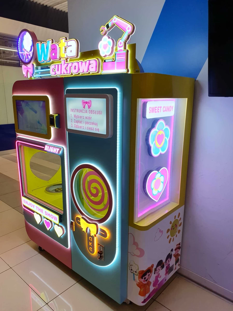 Gotowy biznes sprzedam Automat do waty cukrowej w centrum handlowym