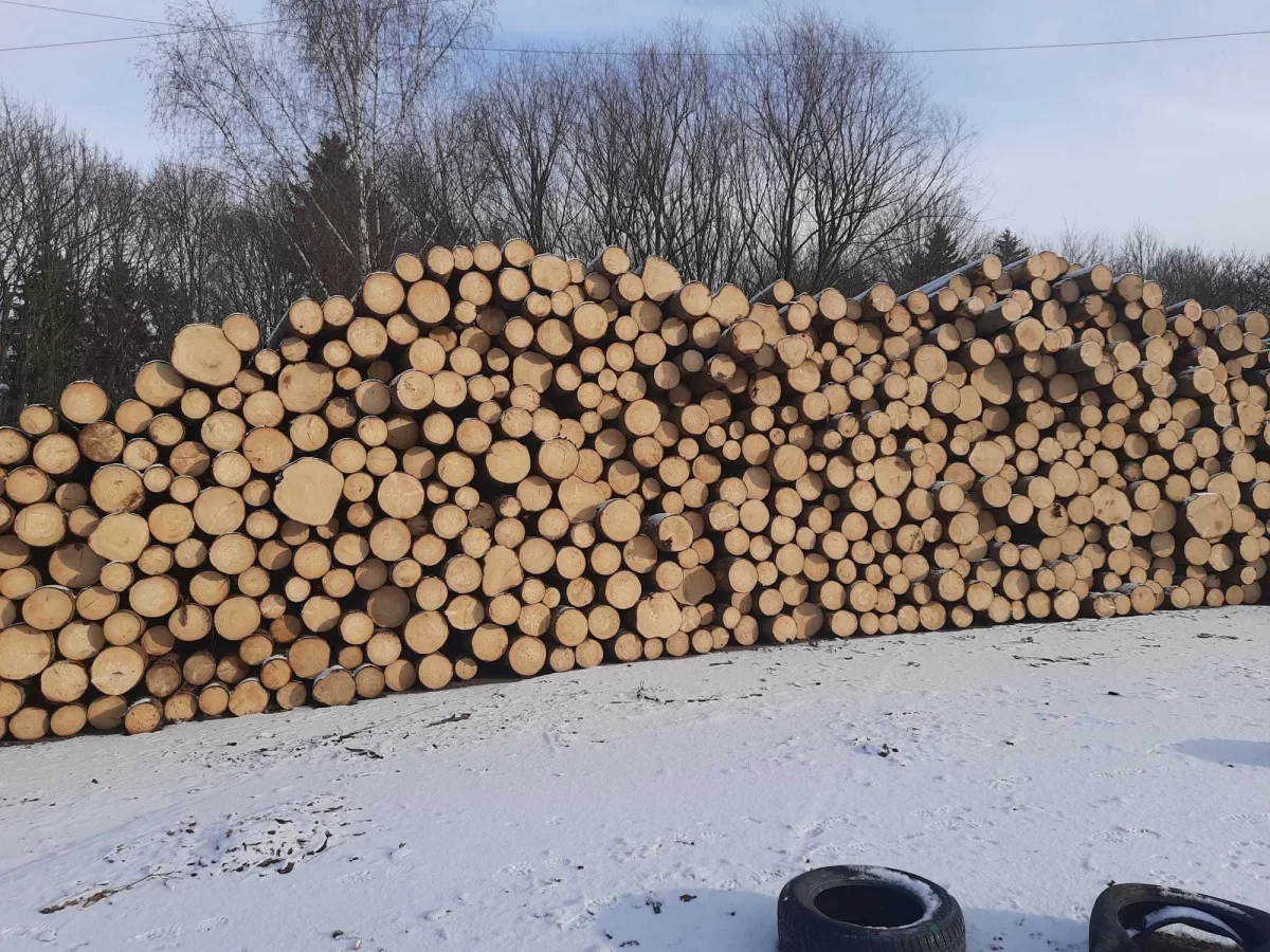 Drewno tartaczne, kłoda, dłużyca świerkowa,wałek na palety