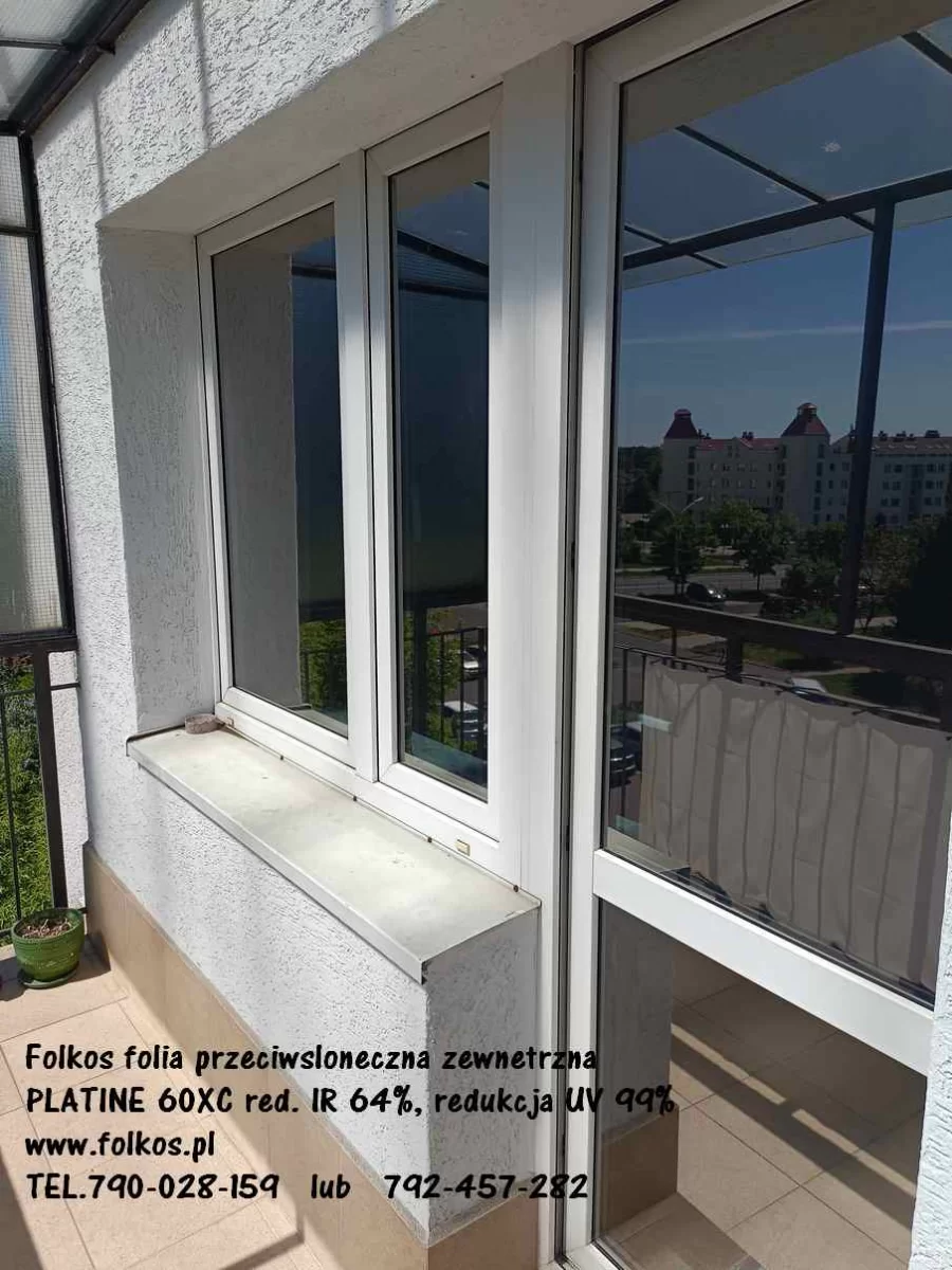 Folia przeciwsłoneczna na okna do mieszkania Białołęka Warszawa- oklejanie szyb folią przeciwsłoneczną Folkos