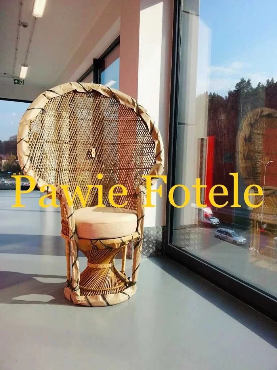 Fotografia ślubna OD RĘKI fotel peacock NOWY emanuelle rattanowy fotel paw ślub boho