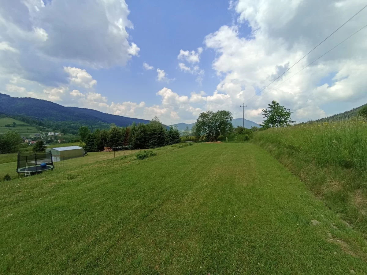 Działka budowlana 17 arów widokowa, prąd Chyszówki Góry Beskid Wyspowy