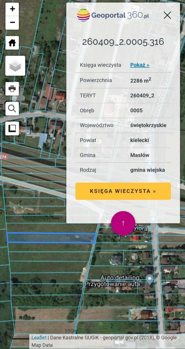 Domaszowice, Gmina Masłów, Działka budowlana