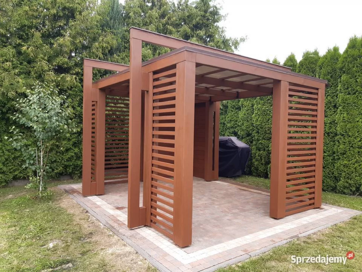 Nowoczesna drewniana altana ogrodowa A13 altanka patio