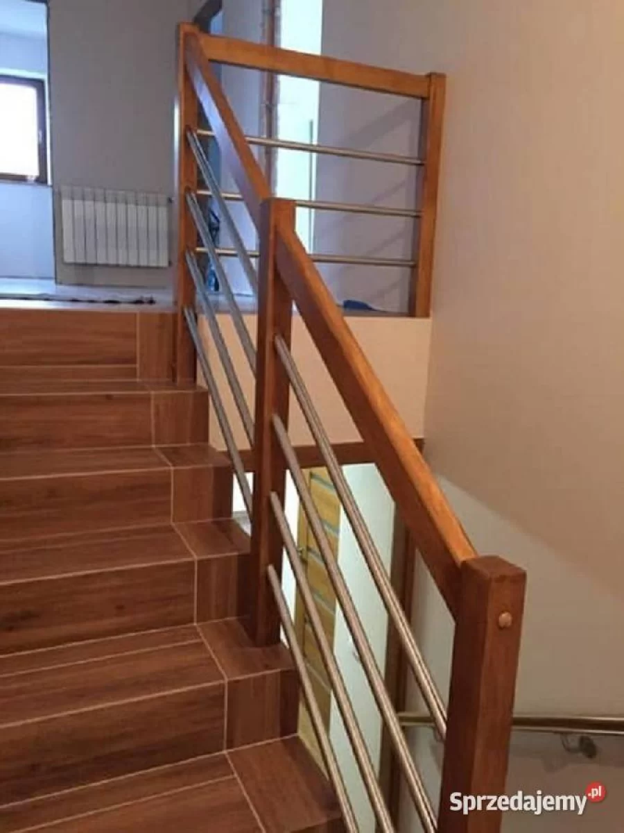 Balustrada Barierka Drewniana Metalowa Na Wymiar