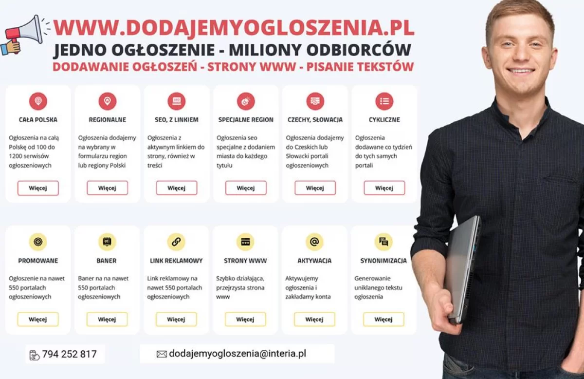 Ogłoszenia z linkiem, linki SEO ze stron z ogłoszeniami