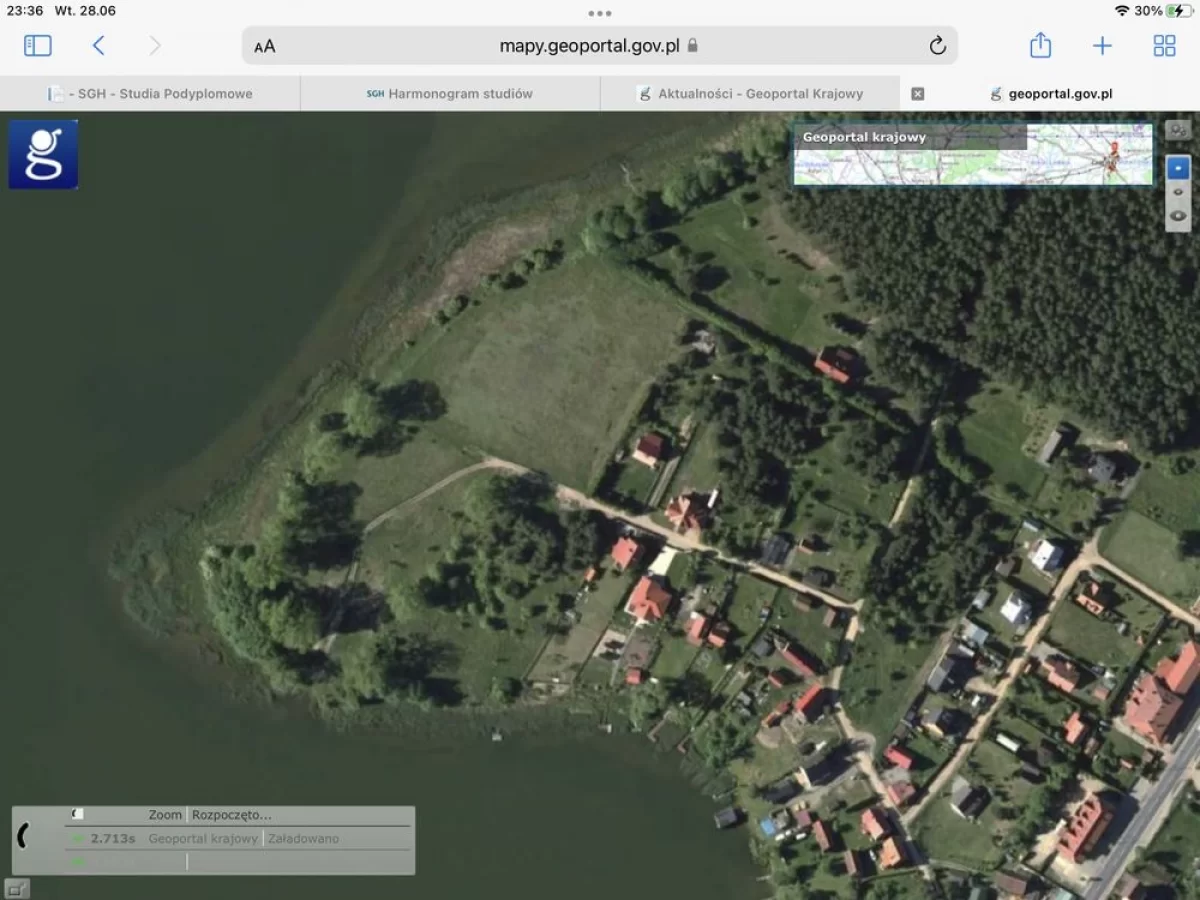 Spychowo Mazury działka nad jeziorem