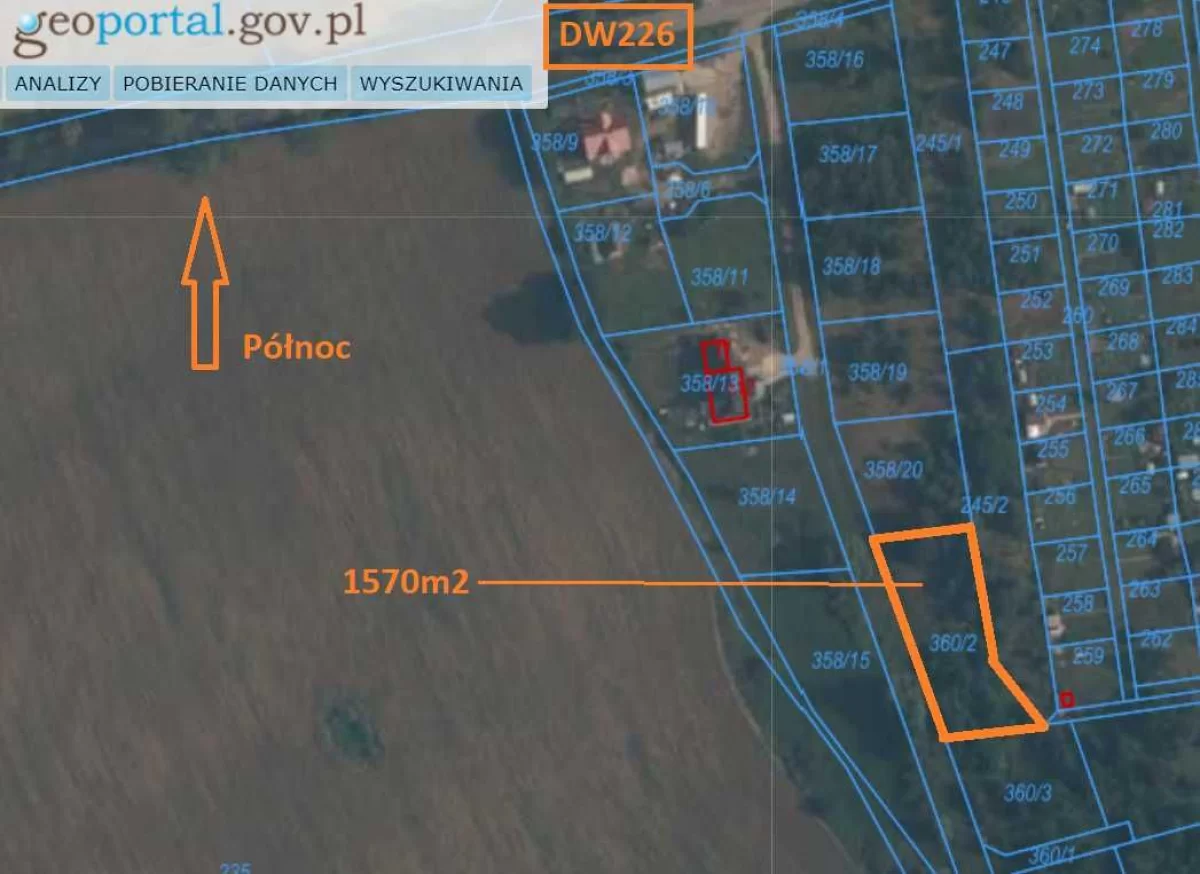 Działka budowlana 1570m2 - Domachowo - 20 min od Gdańska