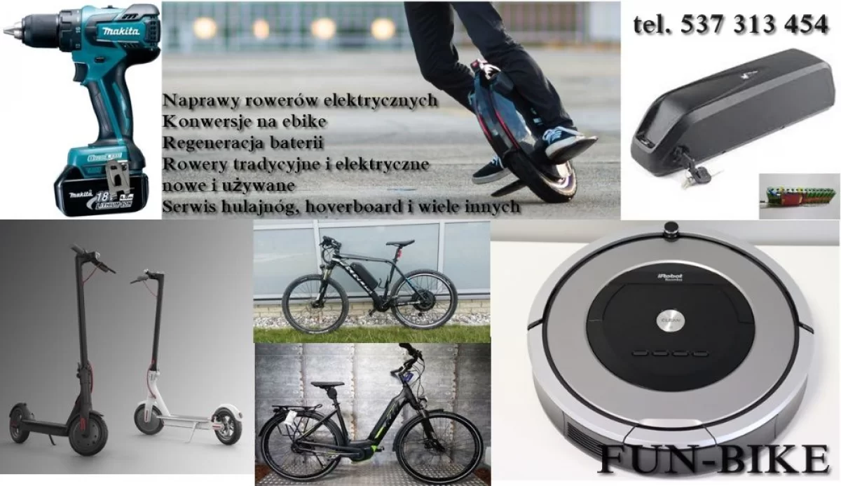 Regeneracja Naprawa Budowa Baterii ROWERY Hulajnogi Narzędzia