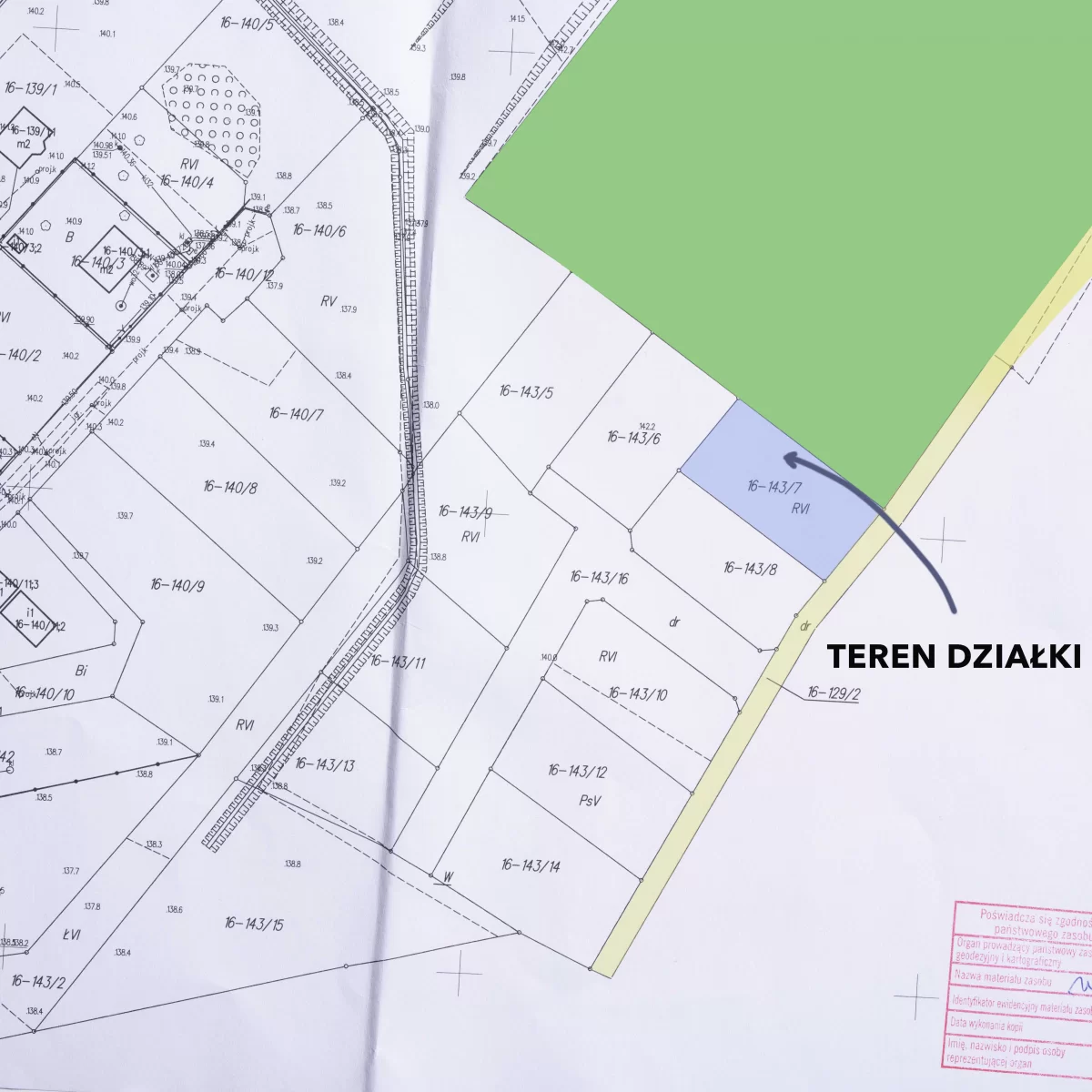 Działka w lesie na Mazurach Tylkowo gm Pasłęk 815m2