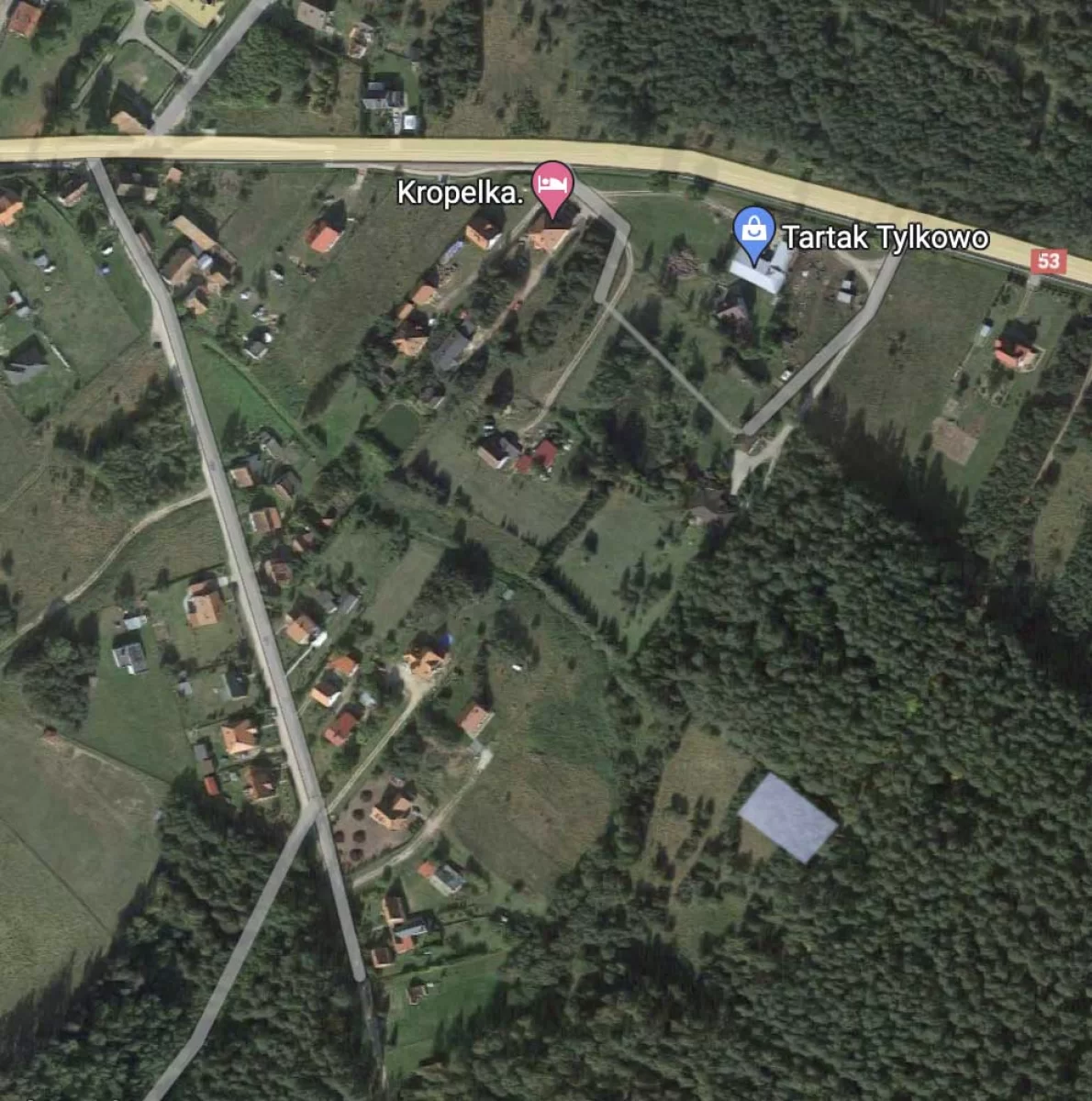 Działka w lesie na Mazurach Tylkowo gm Pasłęk 815m2