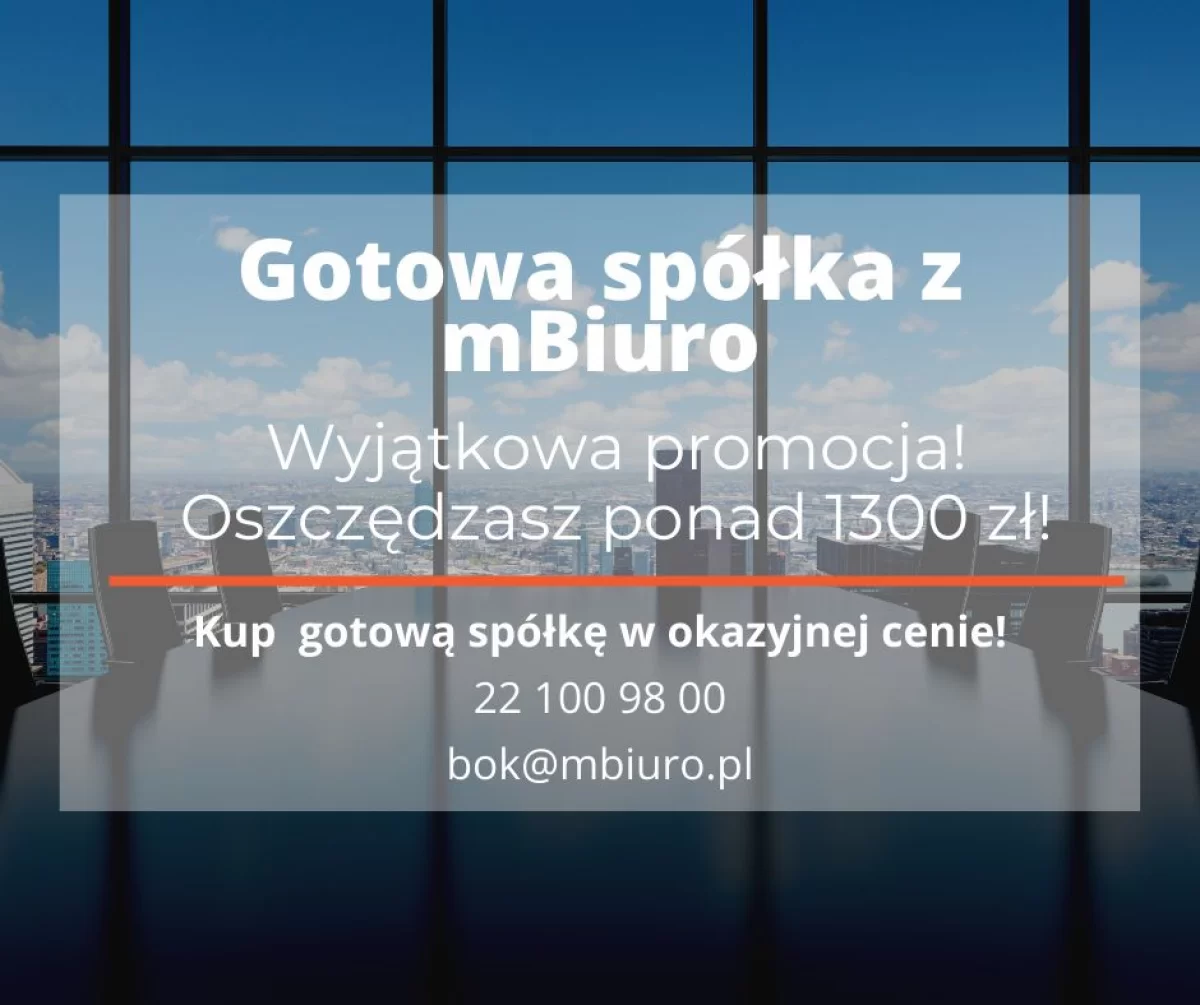 GOTOWE SPÓŁKI - OD RĘKI!