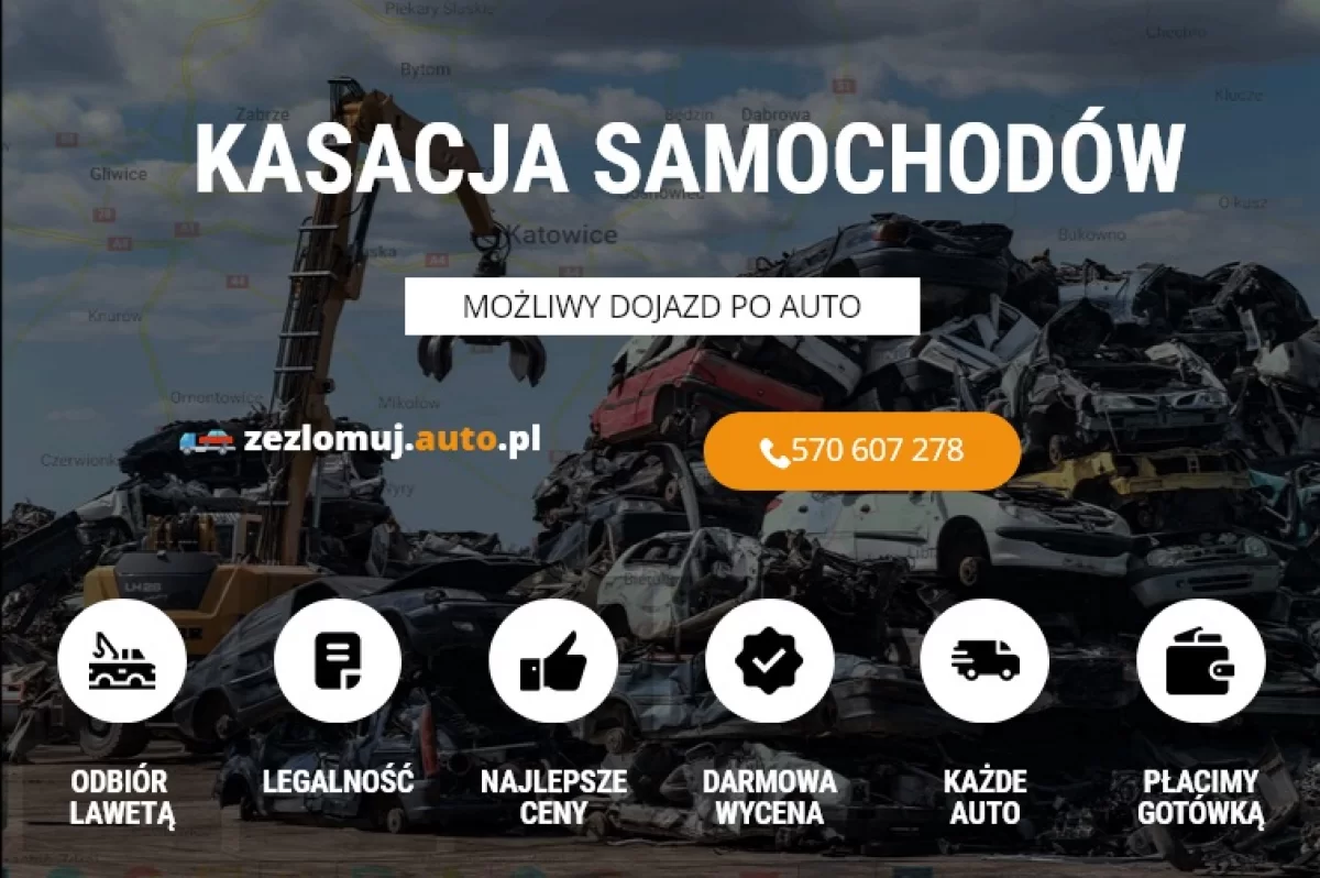 Auto Złomowanie z dojazdem do Klienta Śląsk,Małopolska,Opolskie