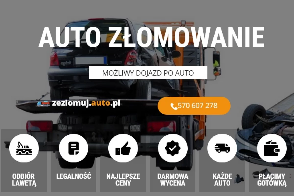 Auto Złomowanie z dojazdem do Klienta Śląsk,Małopolska,Opolskie
