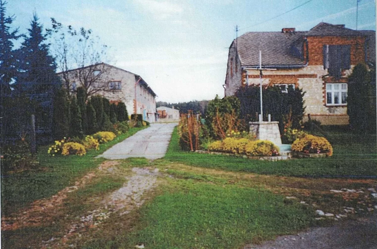 Gospodarstwo 6,5 ha Woźniki Śl domy, warsztat, chlewnia, garaże, las