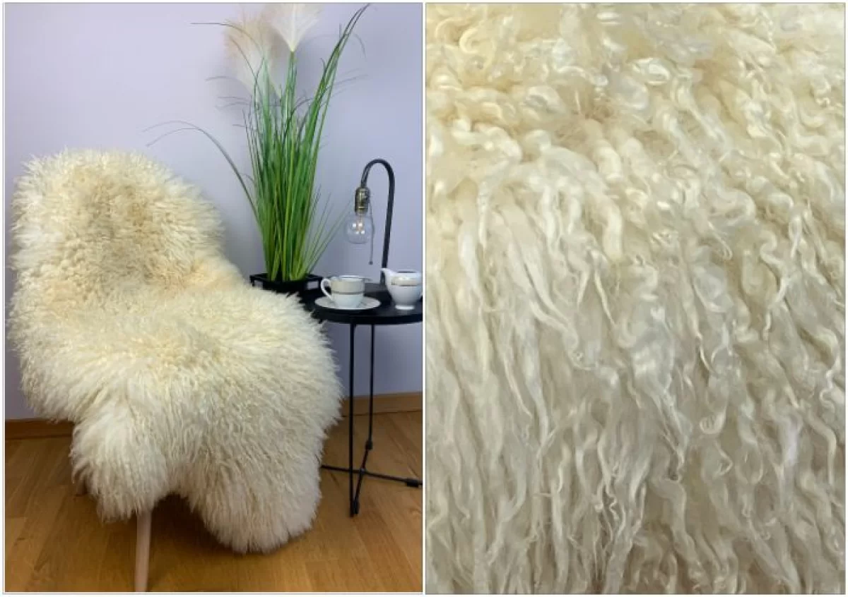 Stylowy dywan, uniwersalna naturalna skóra owcza Szwedzka