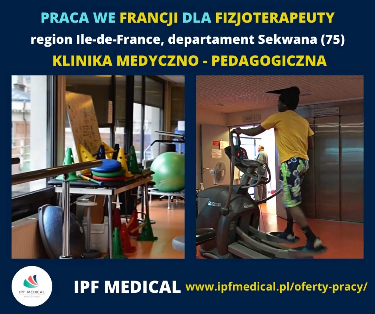 Fizjoterapeuta – Klinika- Francja, region Ile-de-France, departament Sekwana (75)