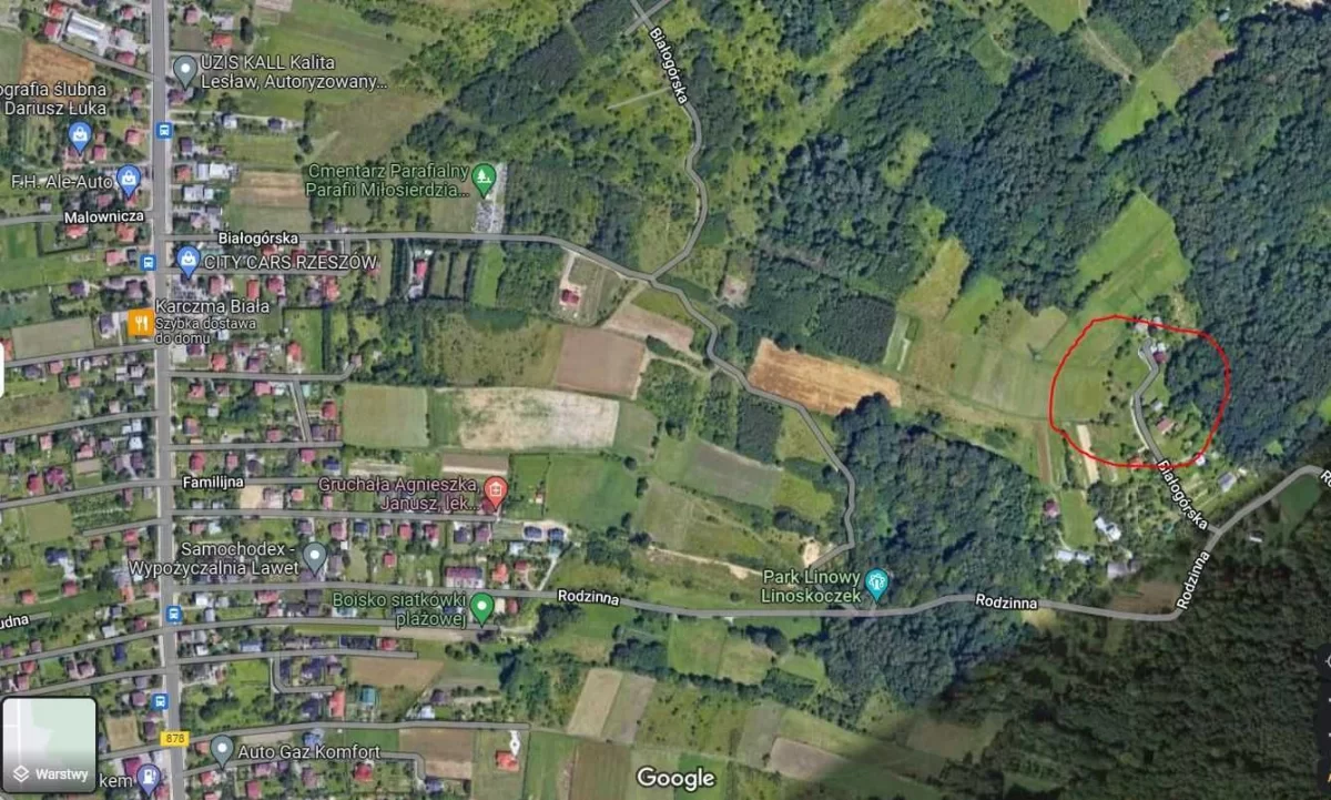 Sprzedam działkę 12 arów z pięknym widokiem na Rzeszów