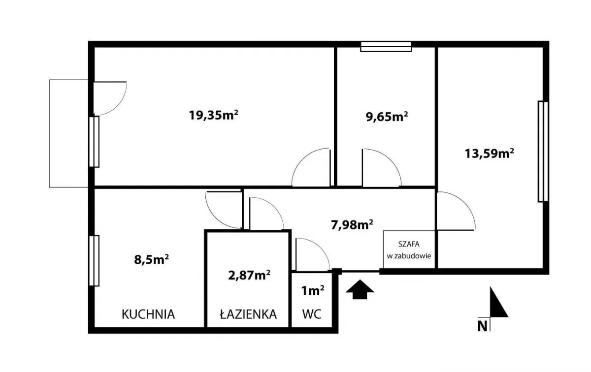 3-pokojowe mieszkanie blisko centrum