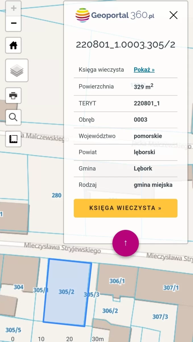 Sprzedam działkę budowlaną w centrum Lęborka