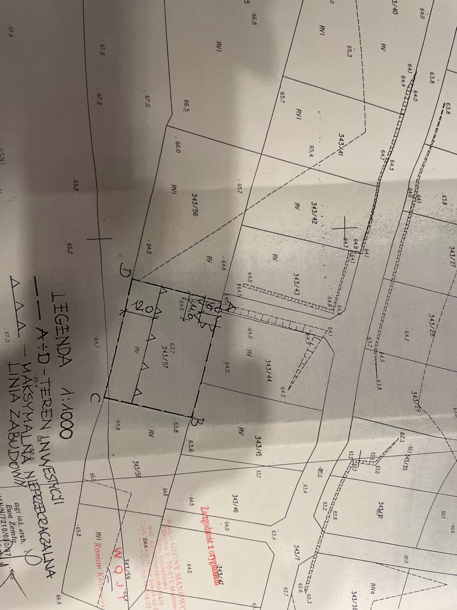 Sprzedam działka budowlana Manowo-9km od Koszalina